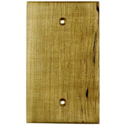 1 gang cherry wood blank electrical outlet cover plate