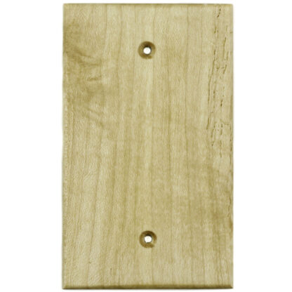 1 gang maple wood blank electrical outlet cover plate