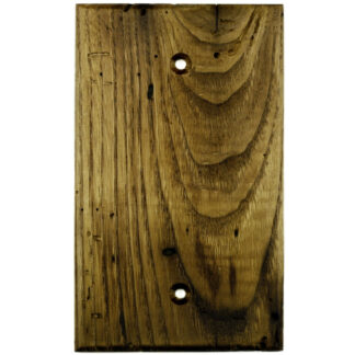 1 gang reclaimed wormy American chestnut wood blank electrical outlet cover plate