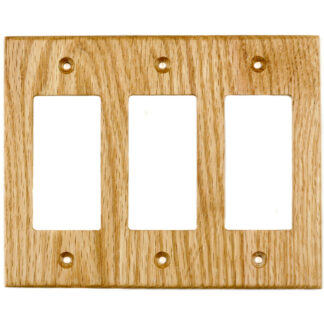oak 3 gang decora rocker light switch cover or for GFCI outlet