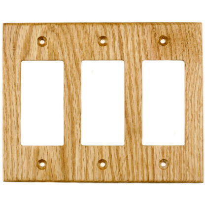 oak 3 gang decora rocker light switch cover or for GFCI outlet