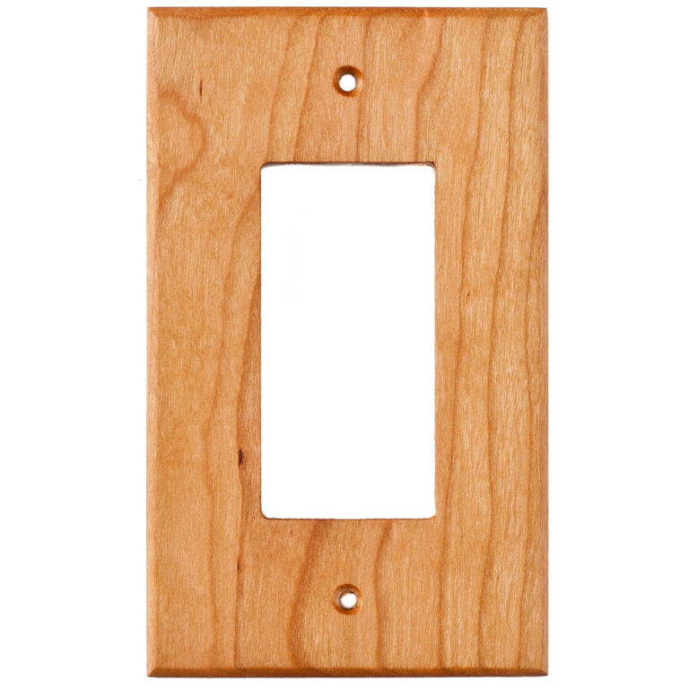 Oak Wood Wall Plate 1 Gang GFCI Outlet Cover Virgin Timber Lumber