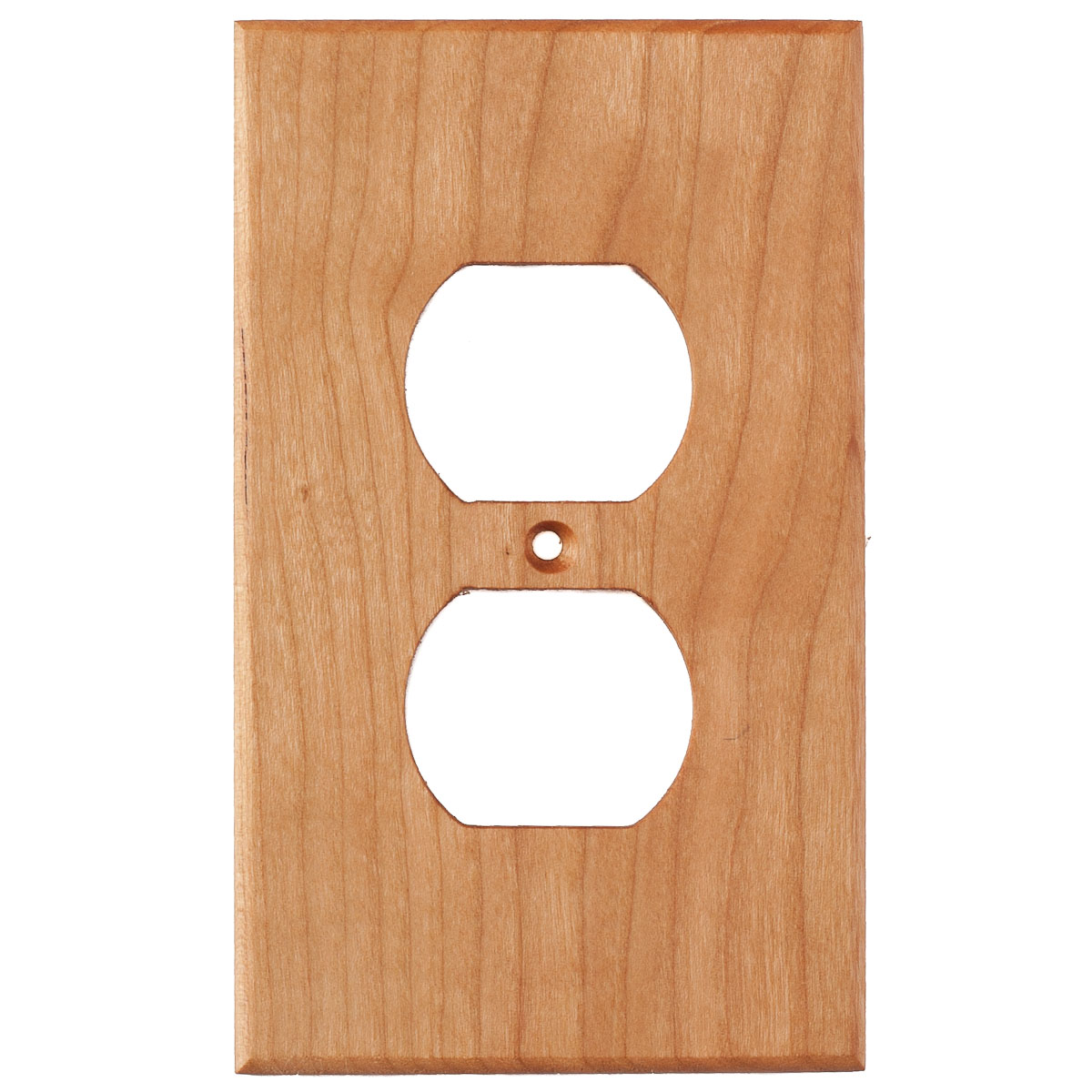 Cherry Wood Wall Plate - 1 Gang Duplex Outlet Cover