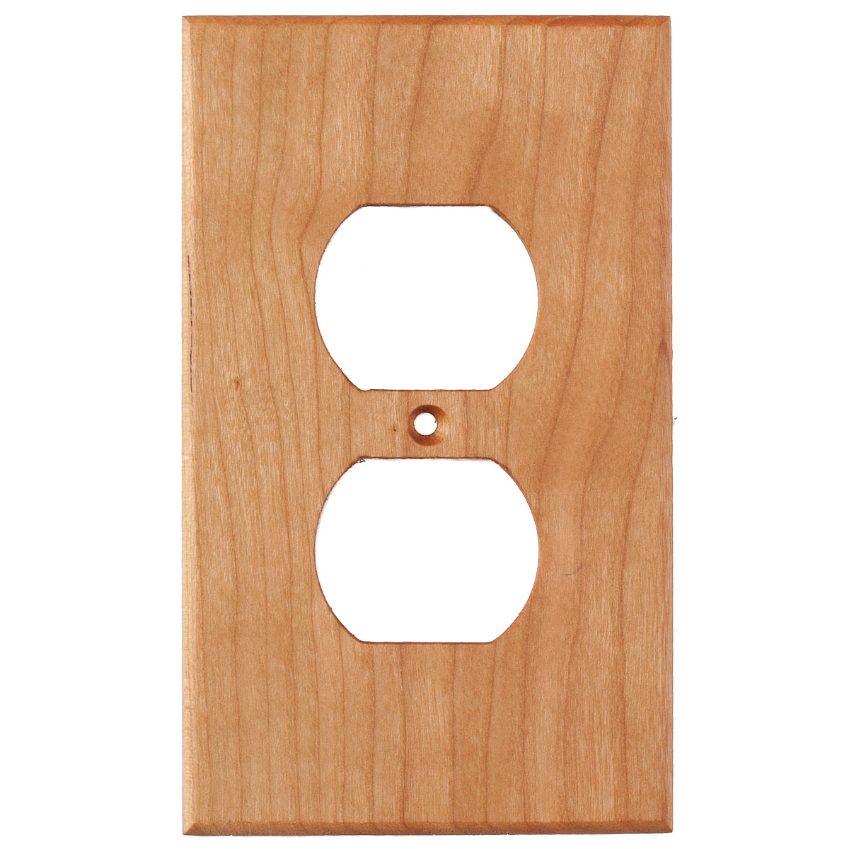 Cherry Wood Wall Plate - 1 Gang Duplex Outlet Cover - Virgin Timber Lumber