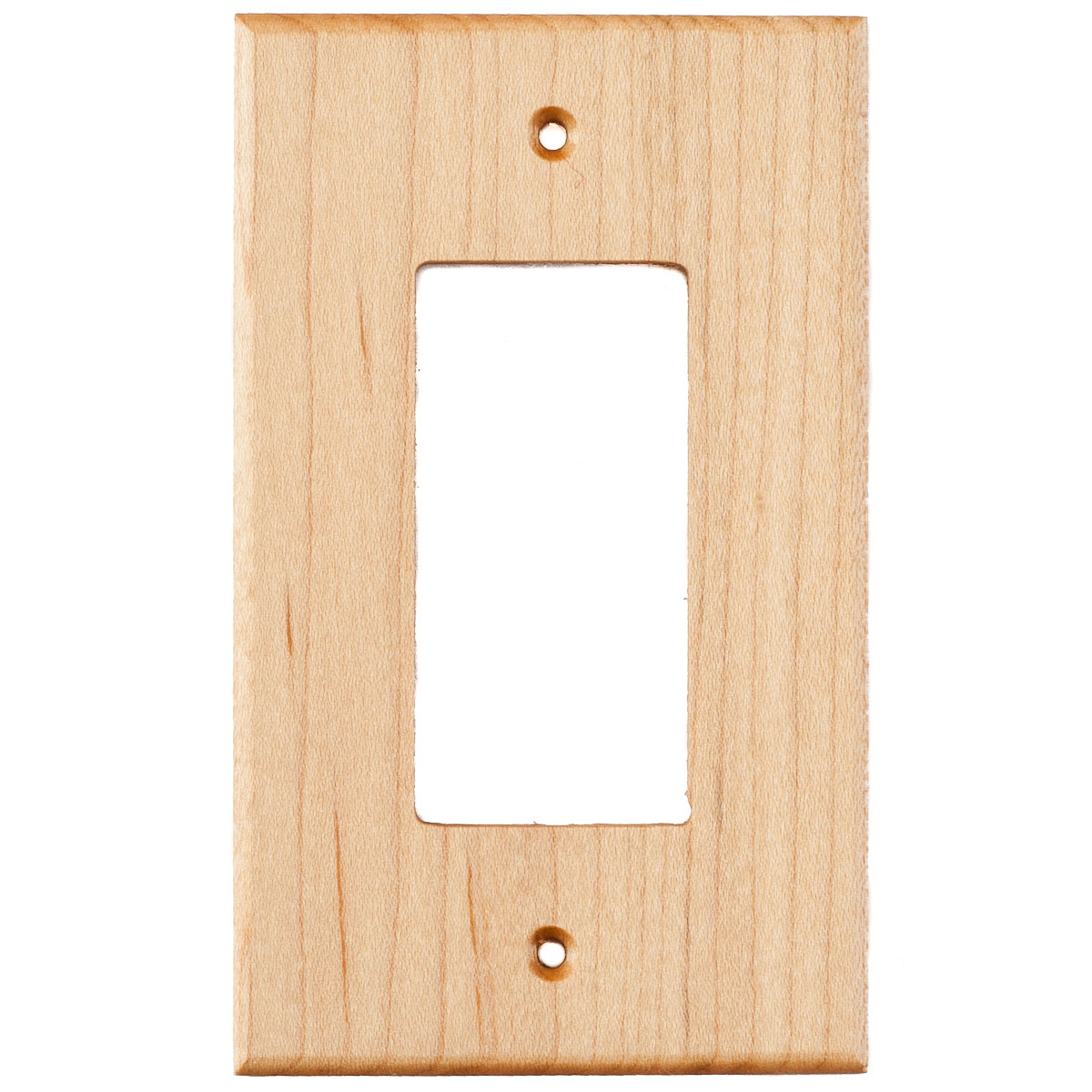 Maple Wood Wall Plate - 1 Gang GFCI Outlet Cover - Virgin Timber Lumber