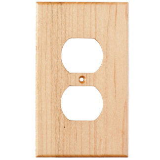 Maple Wood Wall Plate - 1 Gang Duplex Outlet Cover