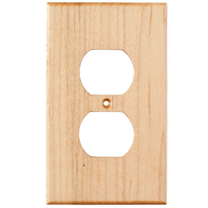 Maple Wood Wall Plate - 1 Gang Duplex Outlet Cover