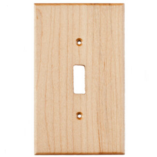 Maple Wood Wall Plate - 1 Gang Light Switch Cover