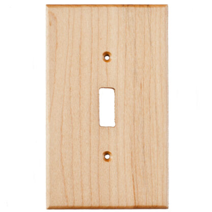 Maple Wood Wall Plate - 1 Gang Light Switch Cover