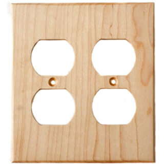 Maple Wood Wall Plate - 2 Gang Duplex Outlet Cover - Virgin Timber Lumber