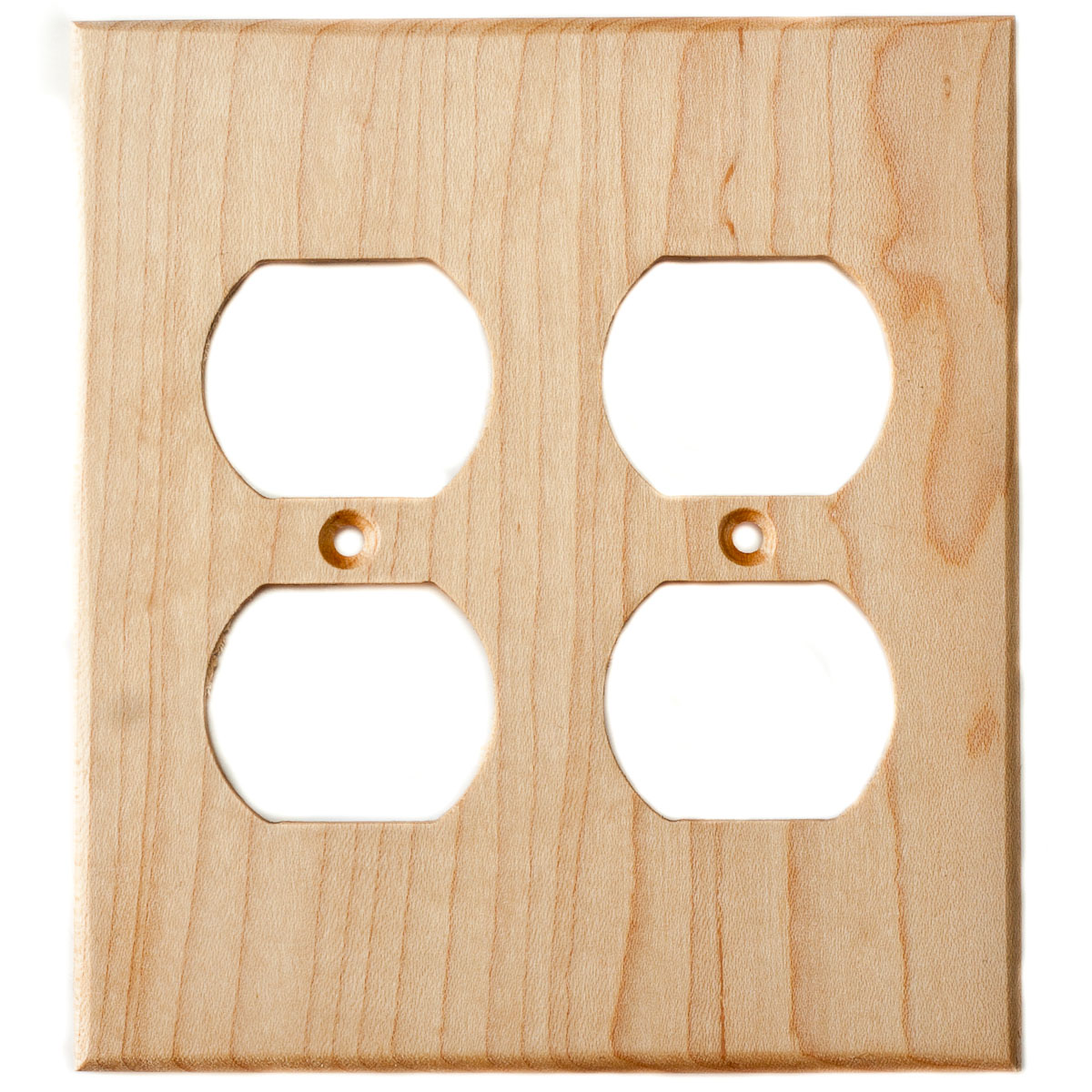 Maple Wood Wall Plate - 2 Gang Duplex Outlet Cover