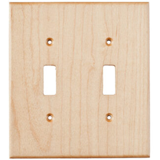 Maple Wood Wall Plate - 2 Gang Light Switch Cover