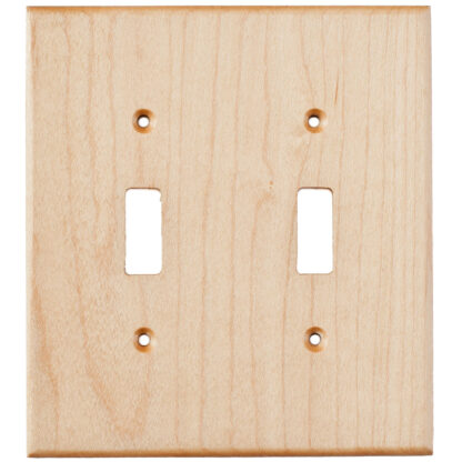 Maple Wood Wall Plate - 2 Gang Light Switch Cover