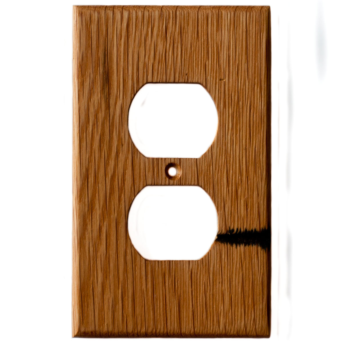 Rustic Barn Wood Design Look Single Toggle Duplex Outlet Combo  Wall Plate 