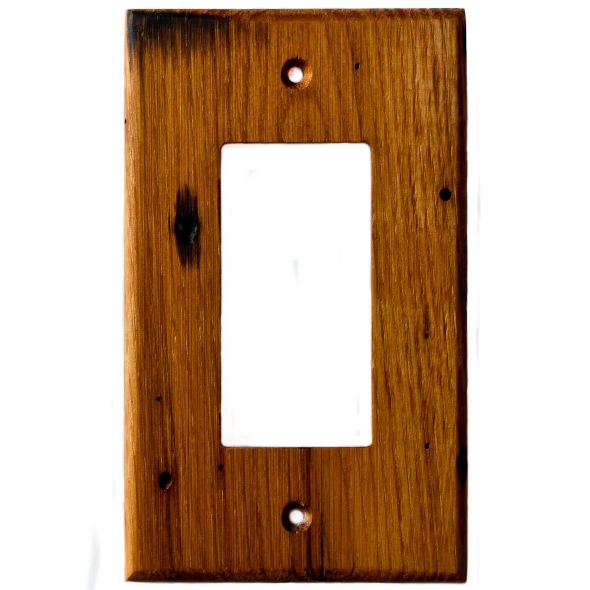 Wormy Chestnut Reclaimed Wood Wall Plate - 1 Gang GFCI Outlet Cover -  Virgin Timber Lumber