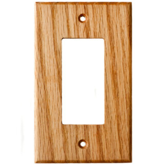 Oak Wood Wall Plate - 1 Gang GFCI Outlet Cover