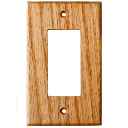 Oak Wood Wall Plate - 1 Gang GFCI Outlet Cover